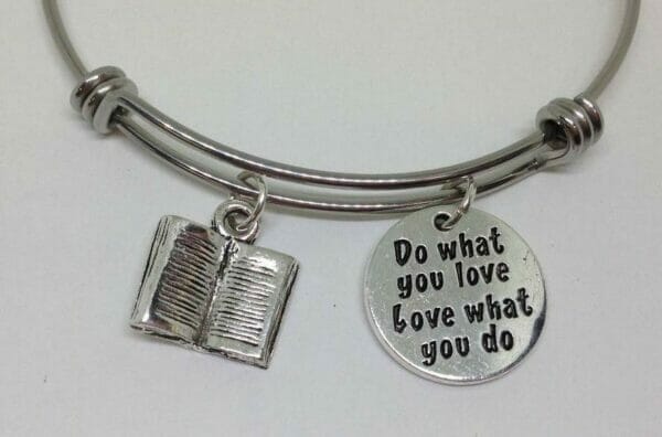 Book Charm Bracelet