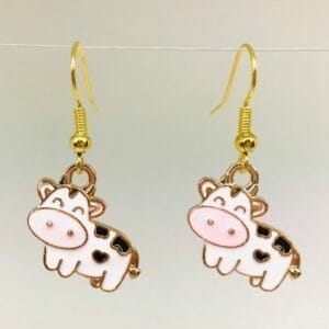 Anime Cow Earrings Kawaii Ggifts