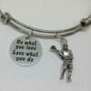 lacrosse sports team bangle bracelet