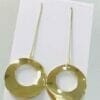 Long Dangle Round Circle Earrings