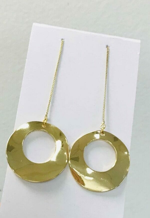 longdanglecircleearrings Long Dangle Round Circle Earrings
