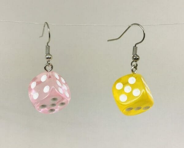 lucite dice earrings wholesale