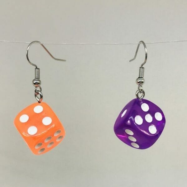 lucite dice earrings wholesale