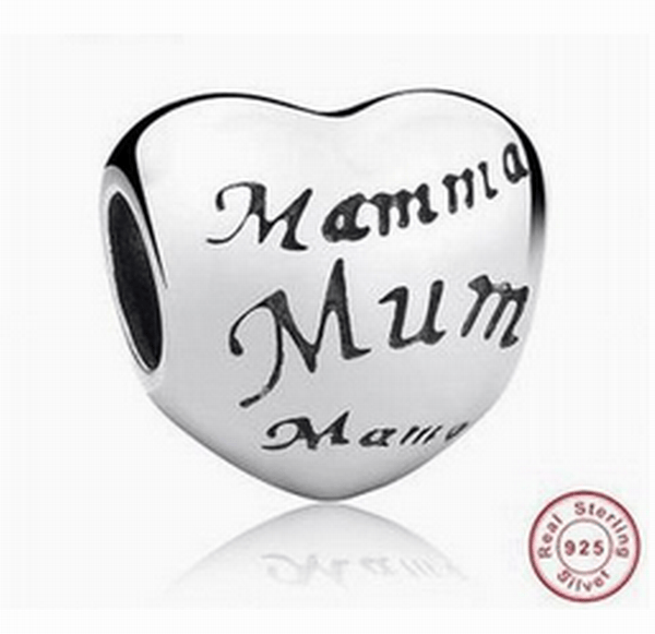 mum_pandora_charm Mom Heart Sterling Silver Charm