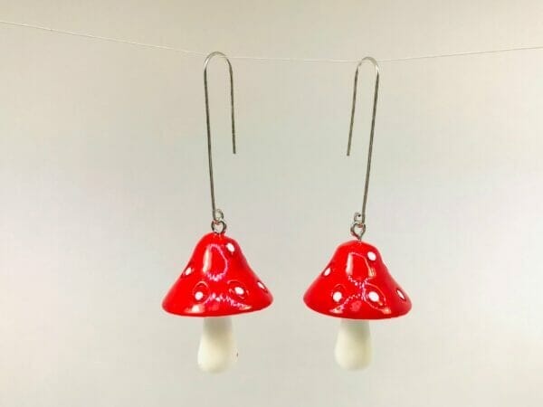 mushroom earrings