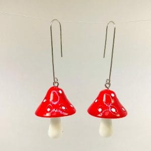 mushroom earrings