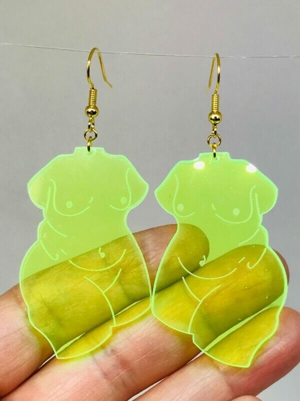 acrylic naked female body earrings wholesale