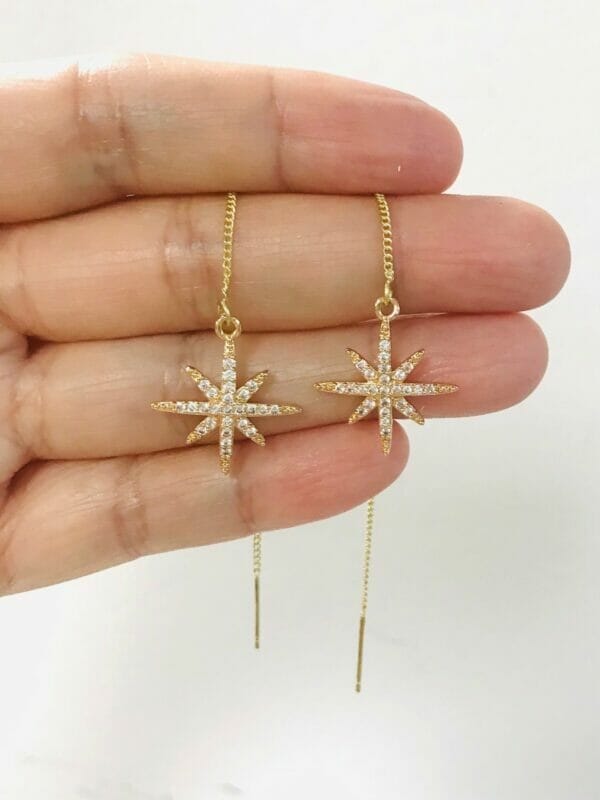 northern star threaders celestial earrings