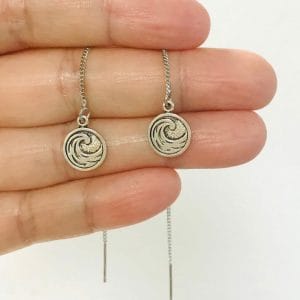 Ocean Wave Threader Earrings