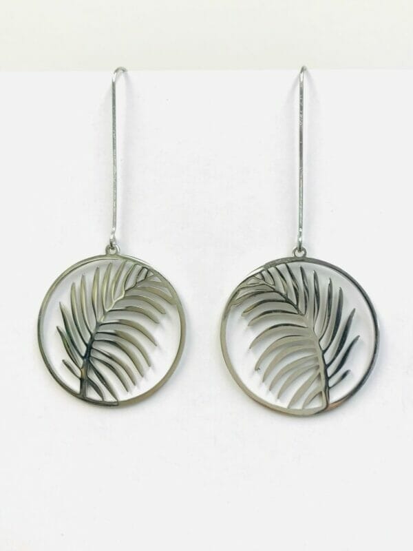 palm_tree_earrings Silver Mostera Leaf Earrings, Palm Leaf Earring