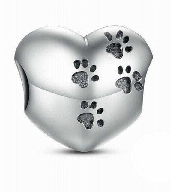 pandora_paw_print_charm 925 Sterling Silver Dog Paw Charm, Pandora Charm, Fits Pandora Bracelets