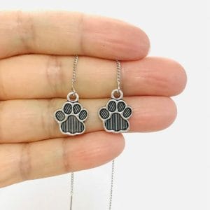 Pawprints Threader Earrings