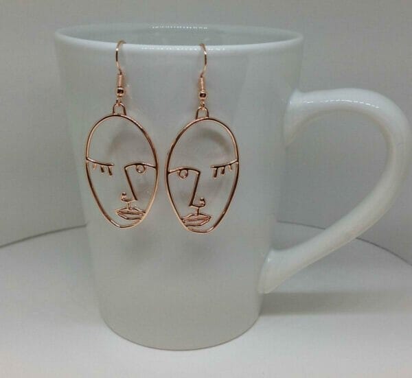picasso face earrings
