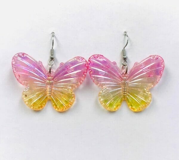 pink_butterfly_earring Iridescent Butterfly Earrings