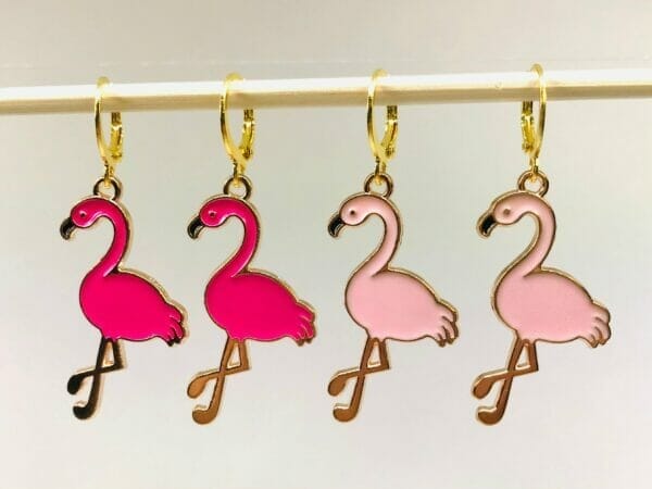 pinkflamingoearringhuggie Pink Flamingo HUGGIE Earrings
