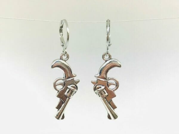 handgun earrings