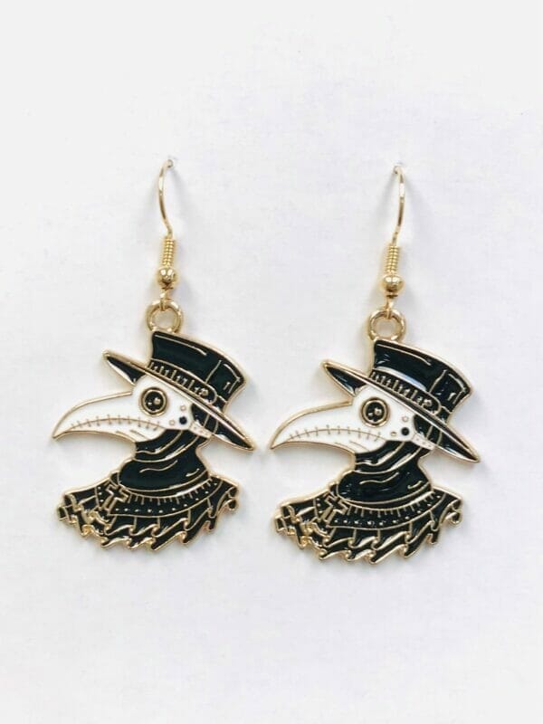 plaguedoctorEarrings Plague Doctor Earrings / Raven Mask / Medieval Doctor / Bird Doctor / Alchemy Earrings / Nu Goth Earrings / Pandemic Nurse Gift