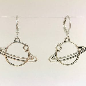 planet huggie earrings moon and star gift
