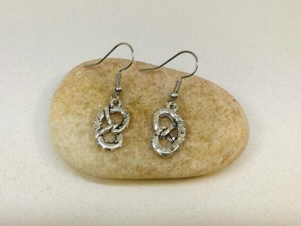 pretzelcharmfoodearrings pretzel quest charm earrings