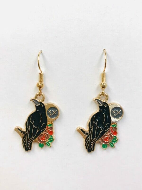 raven_earrings Raven Earrings, Gothic Earrings, Mystic Jewelry