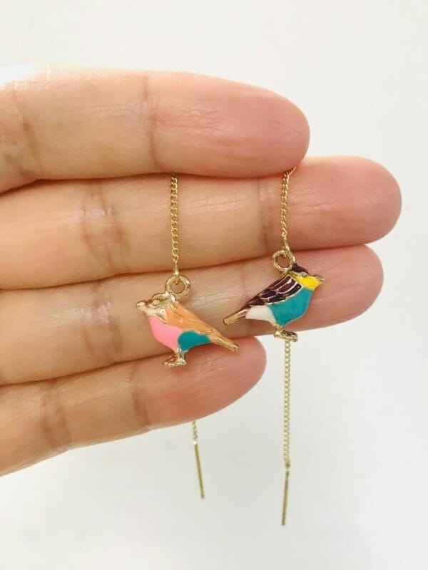 robincardinalthreaders Robin Threaders Earrings