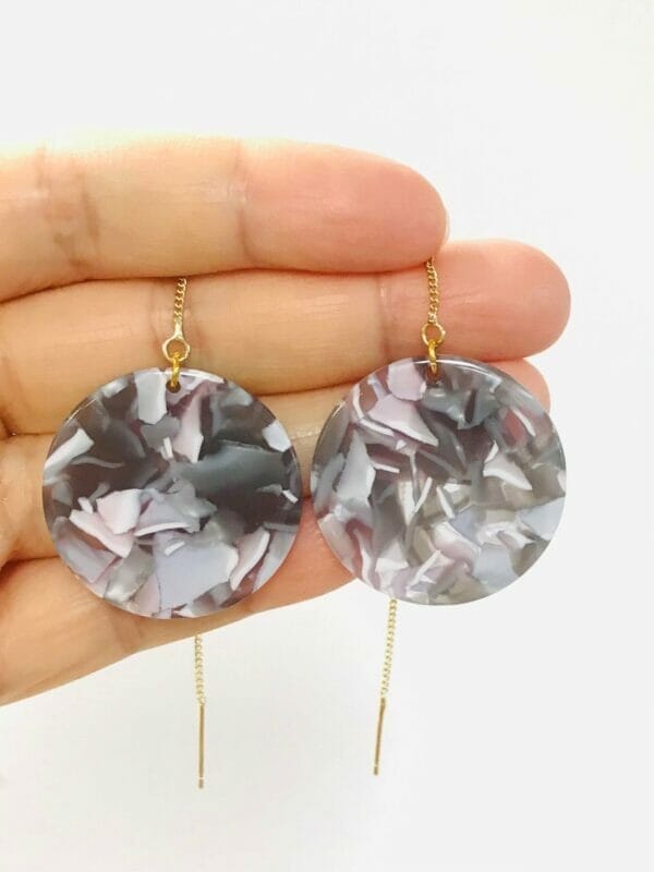 roundacrylicthreaderearrings Round Acrylic Threader Earrings