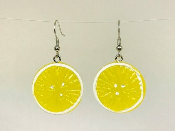 slice_of_lemon_earrings Slightly Bitter Lemon Citrus Earrings Acrylic