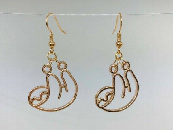 slothearringgold Sloth Earrings, Sloth Gift, Sloth Lover Gift, Sloth Jewelry