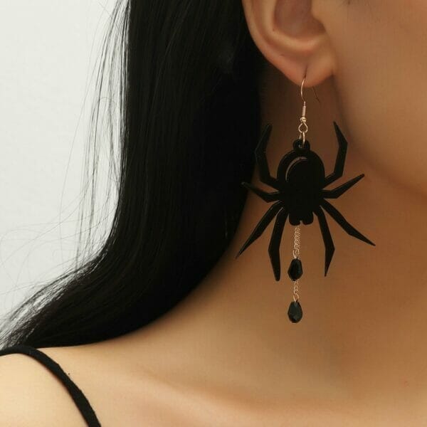 spider_earrings Black Spider Earrings Halloween