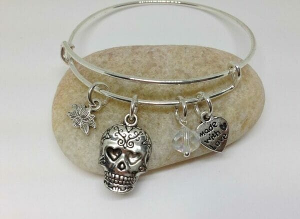 sugar_skull_bracelet Sugar Skull charm Bracelet