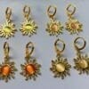 rising sun earrings