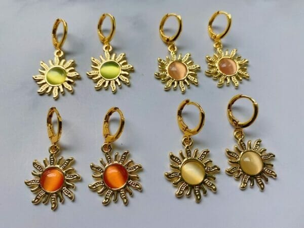 rising sun earrings