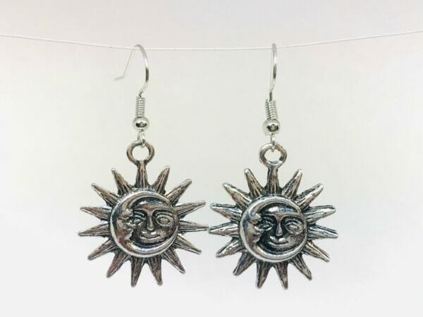 sunfaceearrings Sun Face Celestial Earrings