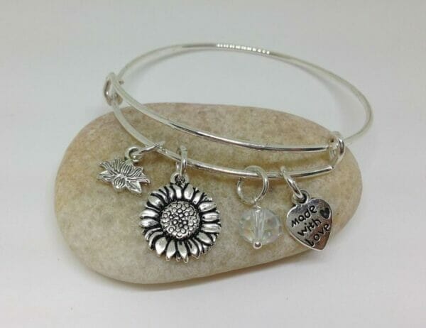 sunflower_bracelet Sunflower charm Bracelets