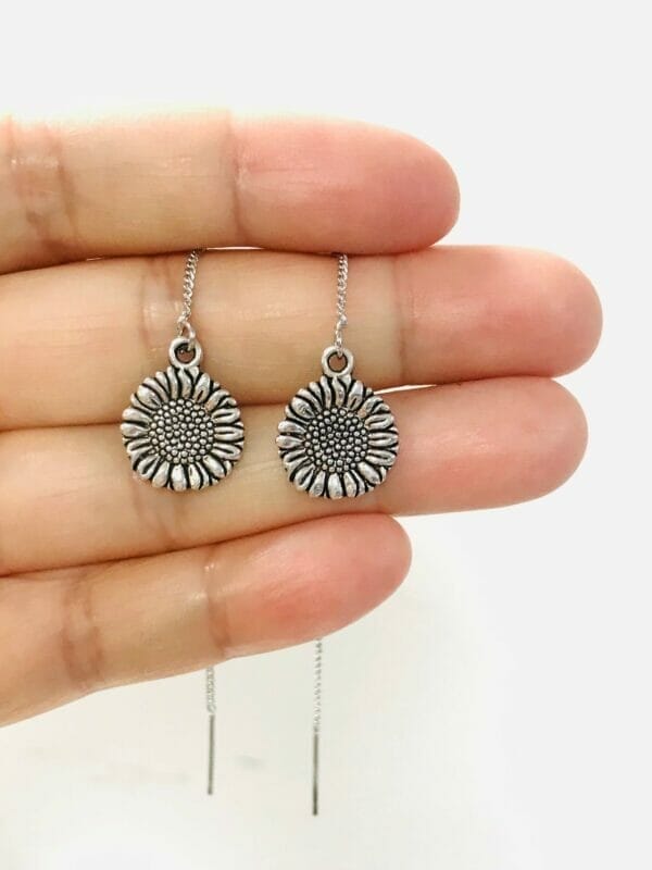 sunflowerthreaderEarrings Sunflower Earrings