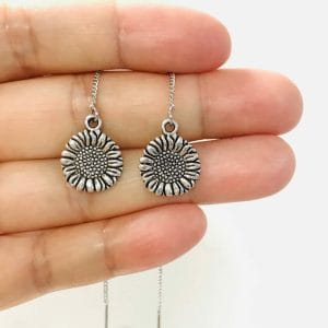 sunflowerthreaderEarrings Sunflower Earrings