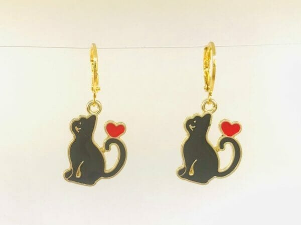 Black Cat Earrings