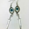 swordagaintevilearrings Sword Against Evil Earrings Protection Evil Eye