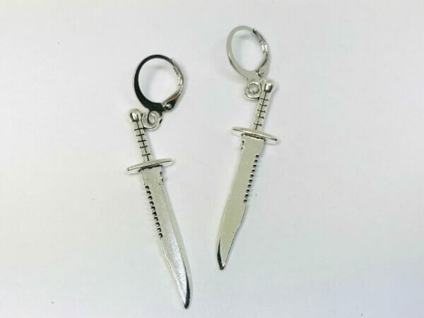 swordhuggiesearrings Sword Huggies Earrings