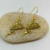 Gold taco  charm earrings