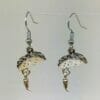 silver taco charm earrings