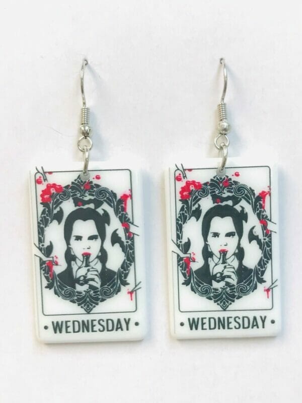 tarot_card_earrings Tarot Card Wednesday Earrings