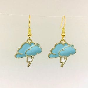 thundercloudsearrings thunder cloud earrings funky novelty