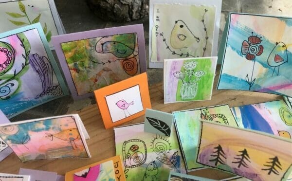 tinycardsthankyounotecards_e21290b9-3666-477a-b5f0-3471c0b5a55e 4pcs Handpainted Love Note Cards Gift Cards Raindom Picks