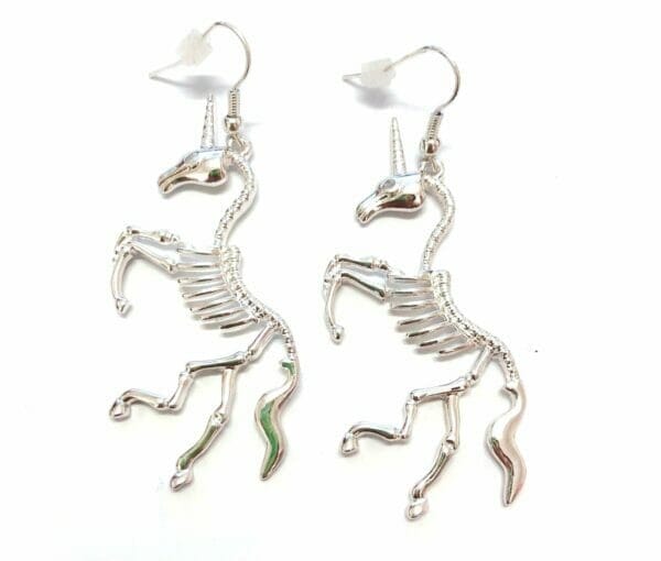unicornskullearrings Skeleton Unicorn Earrings