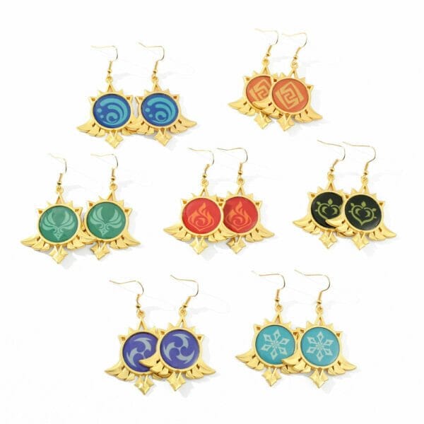 visionluzumiweaponcharmearrings Japanese Anime Genshin Impact earrings
