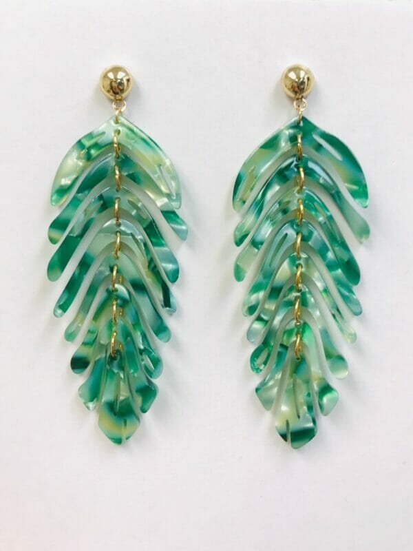 2pairs Willow Tree Leaf Earrings