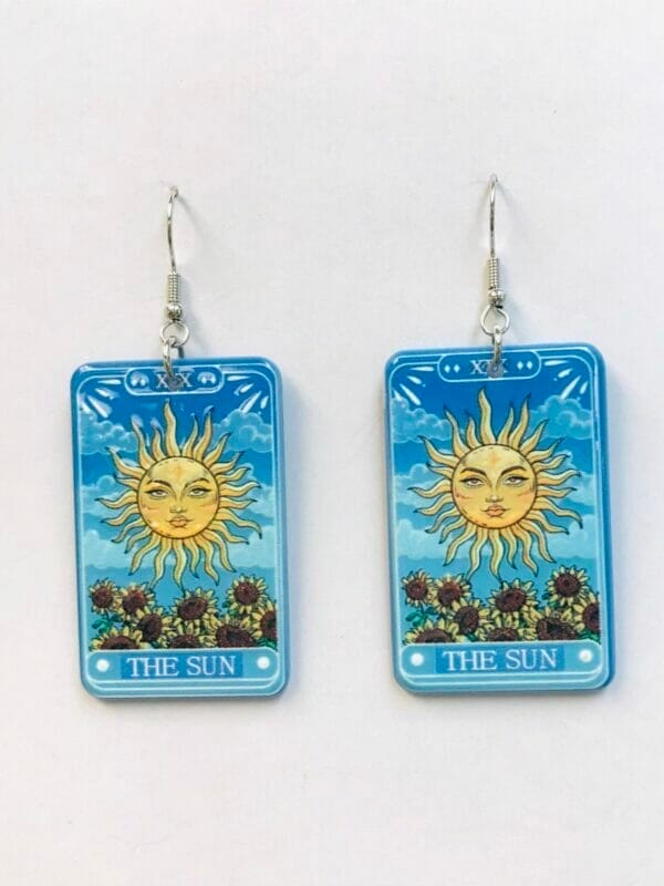 Tarot Card The Sun Earrings