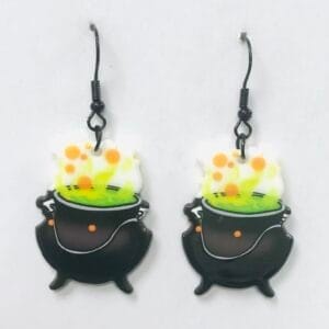 Cauldron Witch Craft Acrylic Earrings