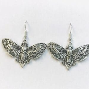 Death Moth Goth Earrings Gift